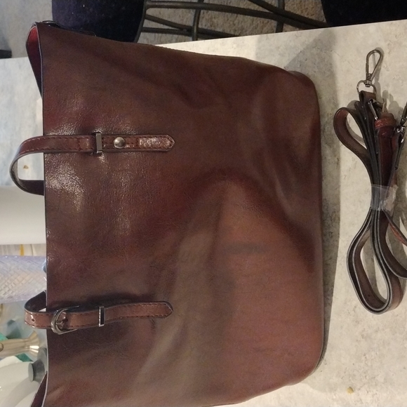 Handbags - Burgundy Hobo/Crossbody bag